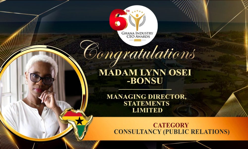 Lynn Osei-Bonsu, CEO of Statements Limited, grabs coveted title at Ghana Industry CEO Awards 2023