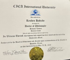 Reuben Cudjoe Hadzide, CICA-International University & Seminary