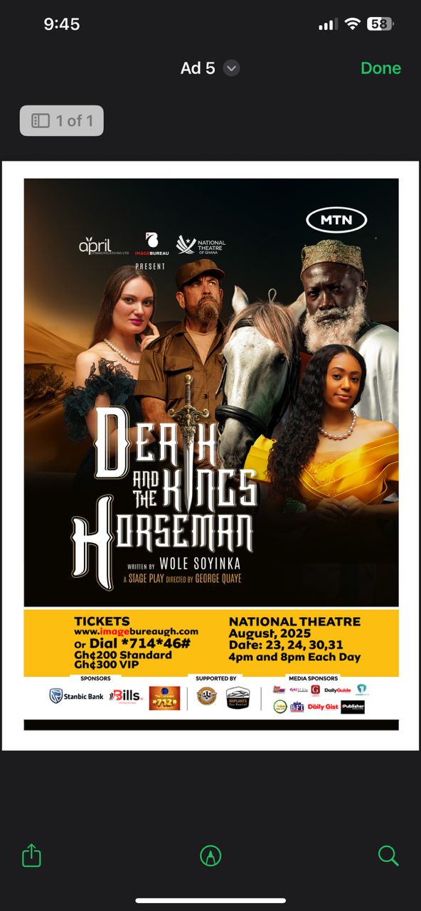 Marianna Minasova, Death and the King’s Horseman, Wole Soyinka