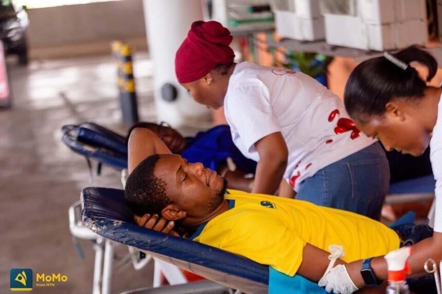 MTN Ghana Foundation. CalBank, Save a Life" blood donation,