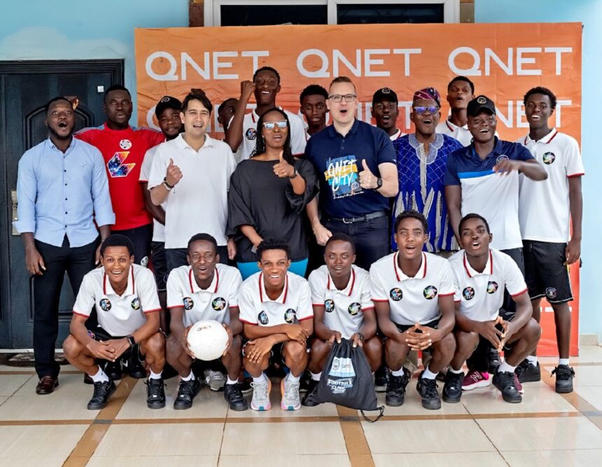 QNET Donates Football Equipment to Samuel Inkoom Academy to Support Grassroots Football