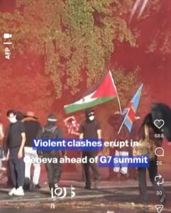 Anti-G7 Demonstration in Geneva: Presence of Polisario Separatist Symbols Raises Questions