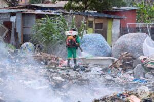 Disinfection, Accra flood, Zoomlion 